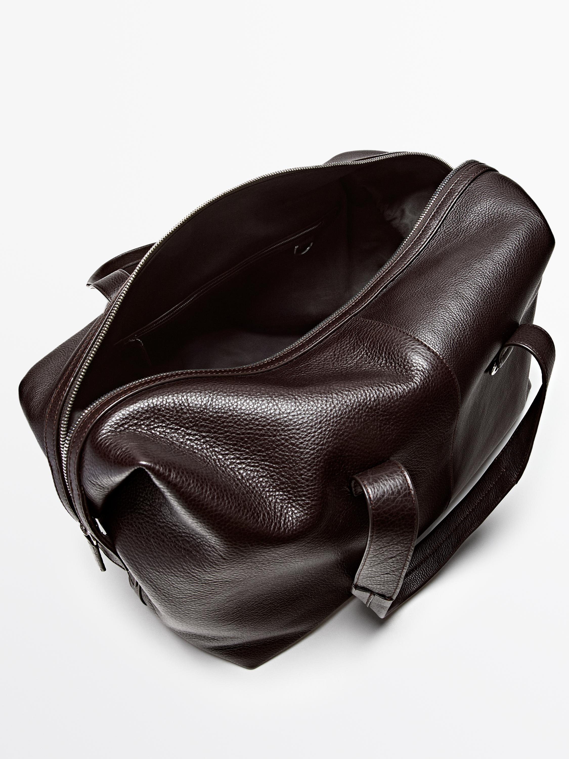 Nappa leather duffle bag